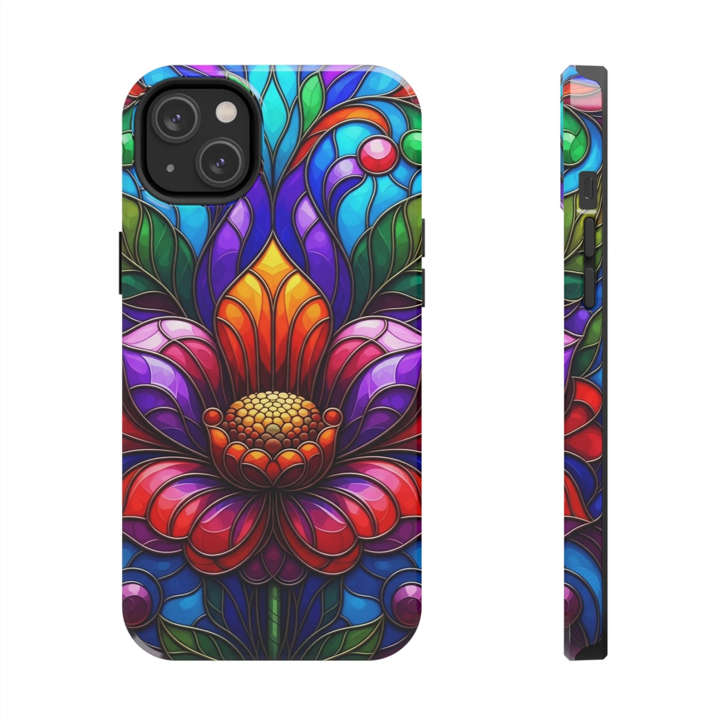 Vibrant Floral Tough Phone Cases, Durable Phone Cover, Gift for Flower Lovers, Artistic Accessories, Unique Phone Protection