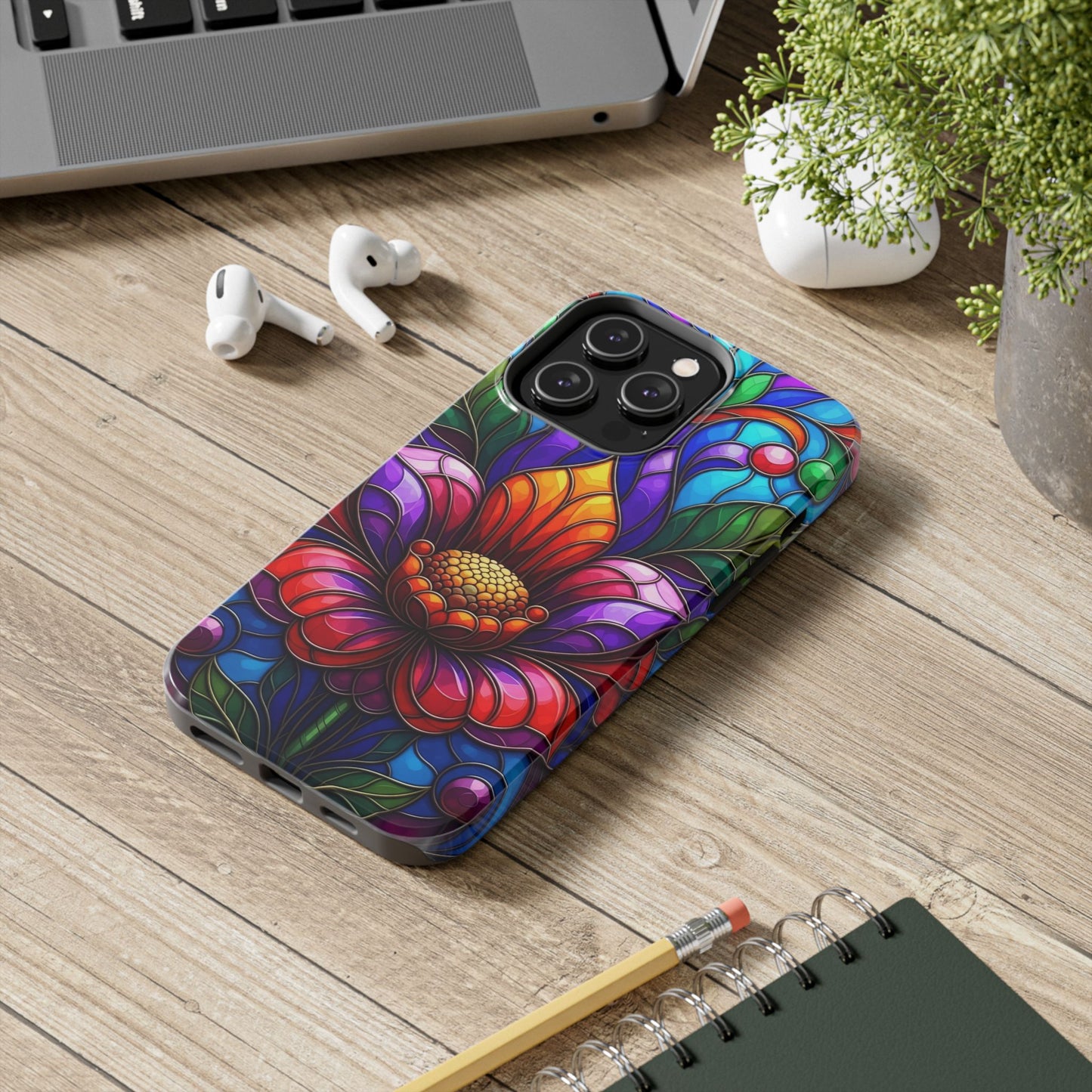 Vibrant Floral Tough Phone Cases, Durable Phone Cover, Gift for Flower Lovers, Artistic Accessories, Unique Phone Protection