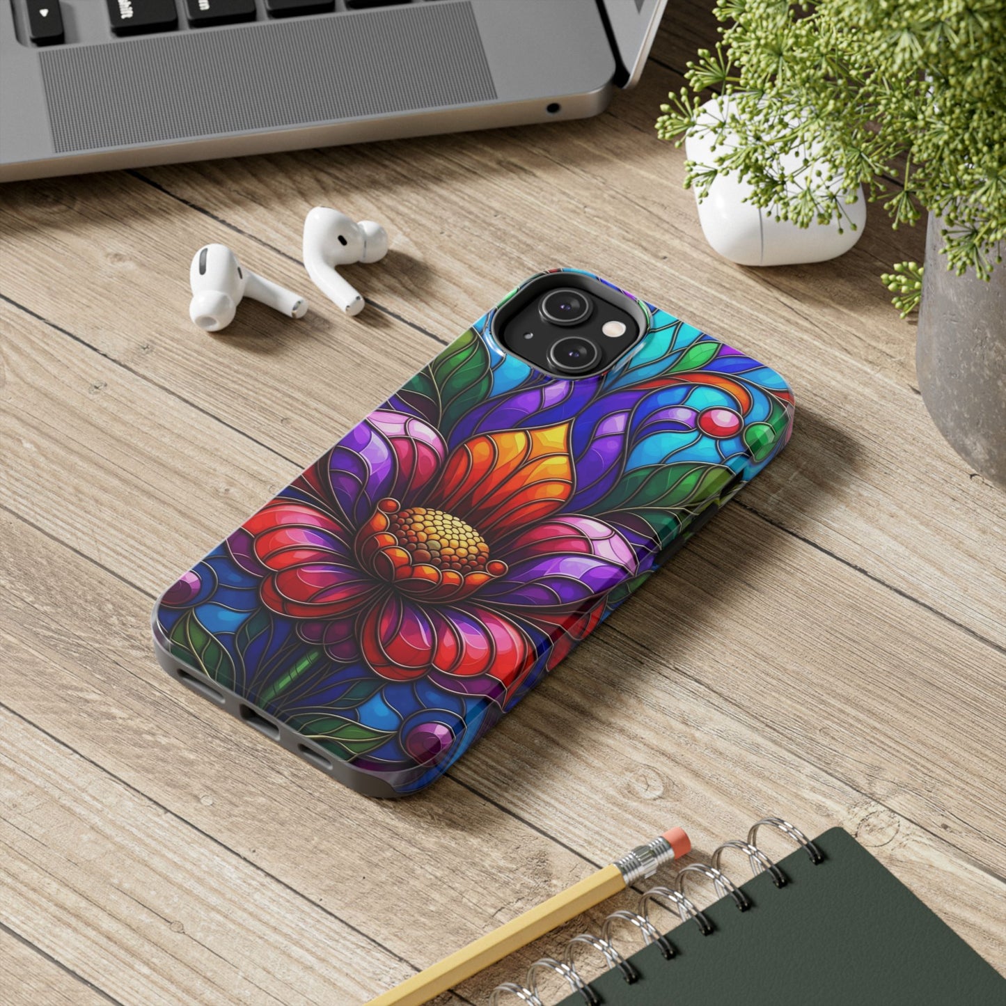 Vibrant Floral Tough Phone Cases, Durable Phone Cover, Gift for Flower Lovers, Artistic Accessories, Unique Phone Protection