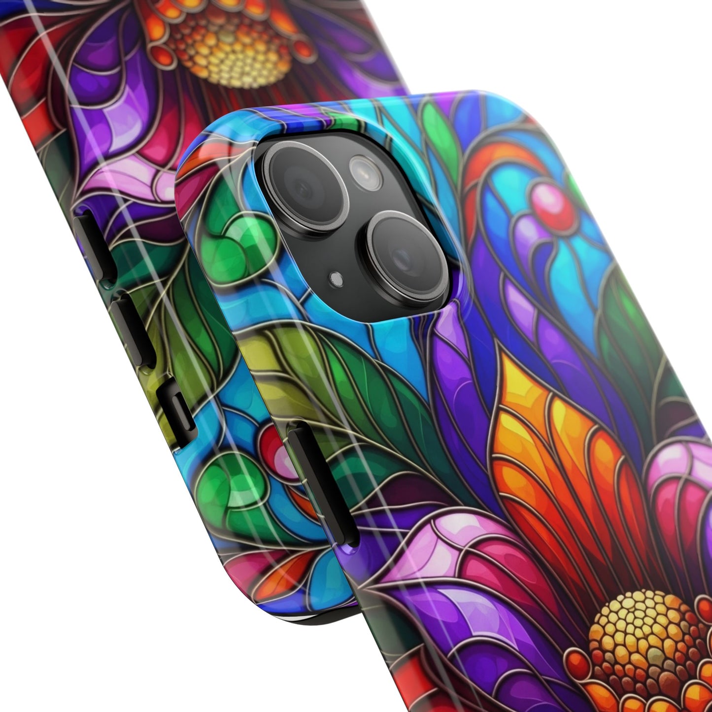 Vibrant Floral Tough Phone Cases, Durable Phone Cover, Gift for Flower Lovers, Artistic Accessories, Unique Phone Protection