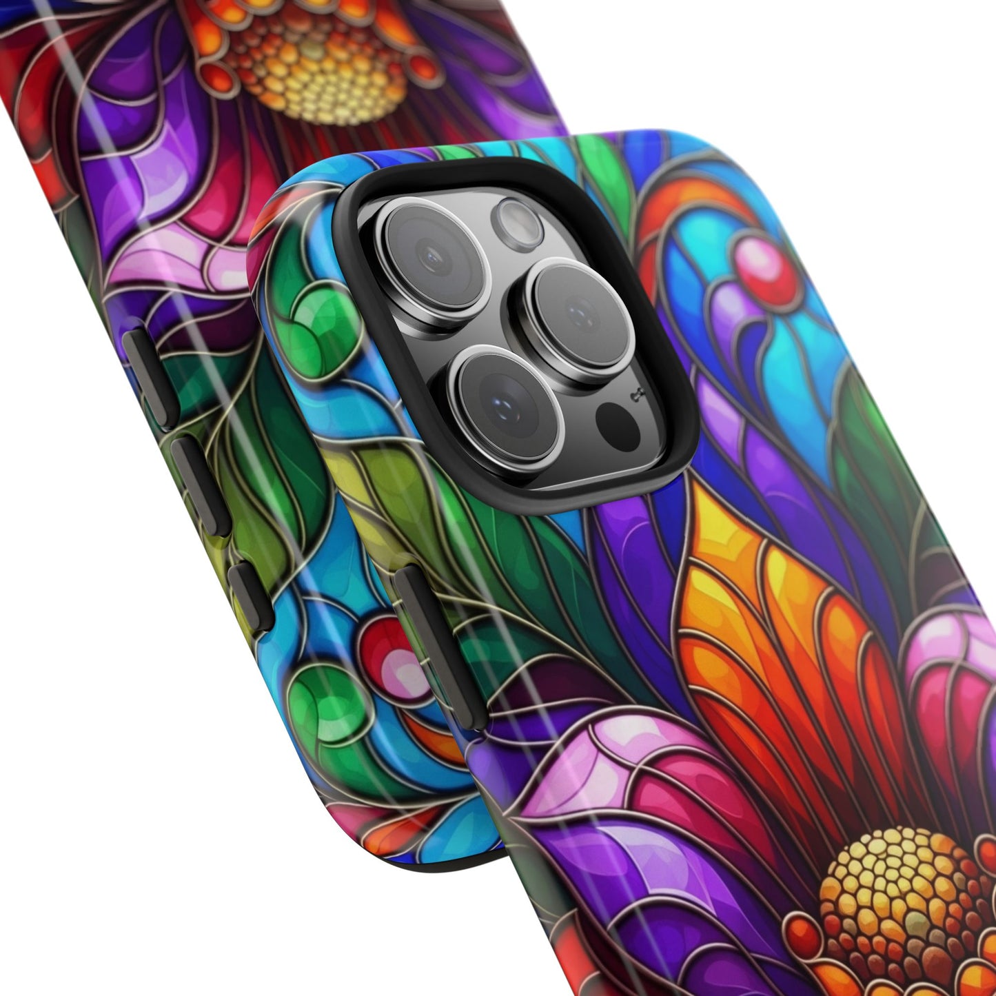 Vibrant Floral Tough Phone Cases, Durable Phone Cover, Gift for Flower Lovers, Artistic Accessories, Unique Phone Protection