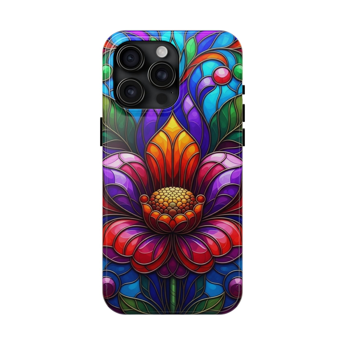 Vibrant Floral Tough Phone Cases, Durable Phone Cover, Gift for Flower Lovers, Artistic Accessories, Unique Phone Protection