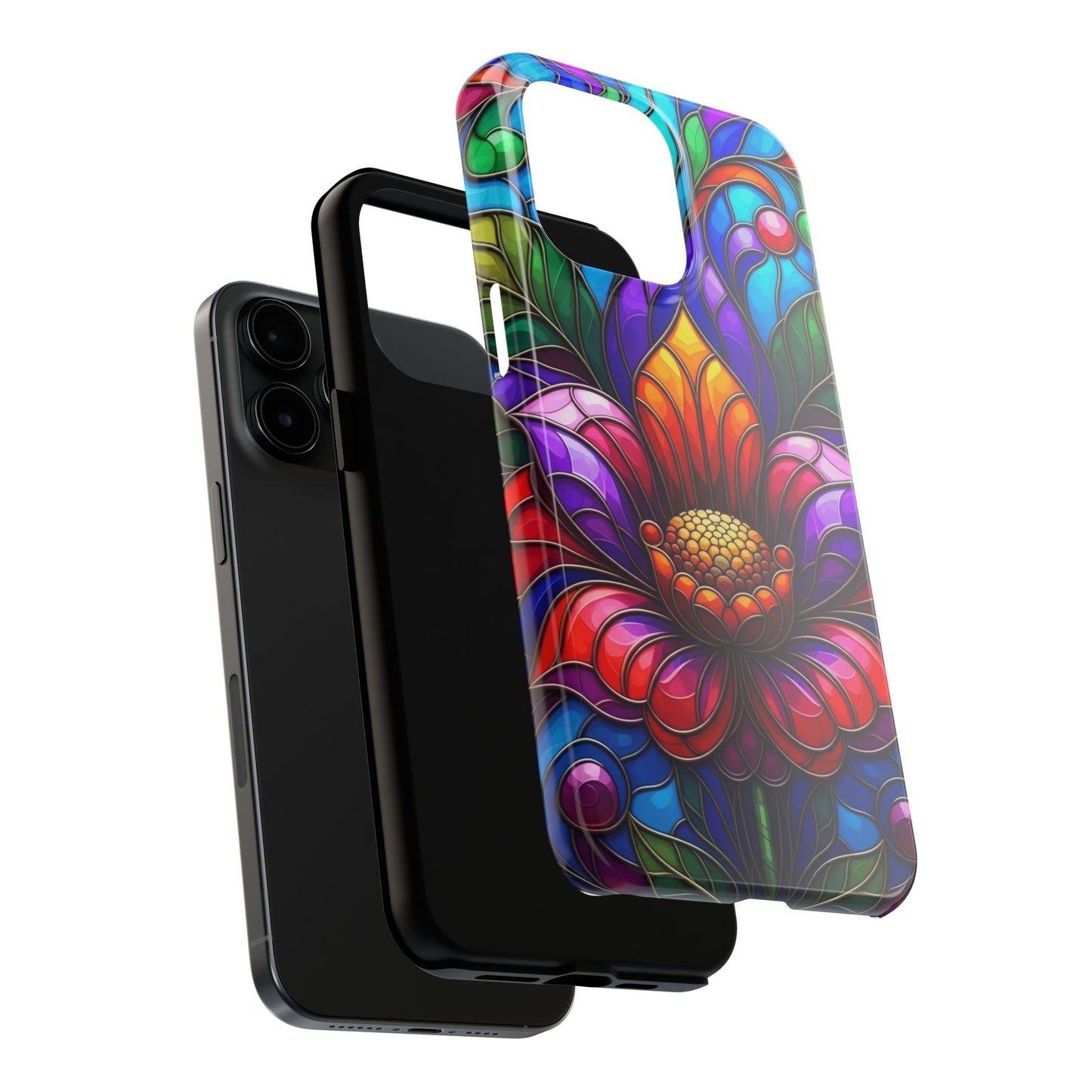 Vibrant Floral Tough Phone Cases, Durable Phone Cover, Gift for Flower Lovers, Artistic Accessories, Unique Phone Protection