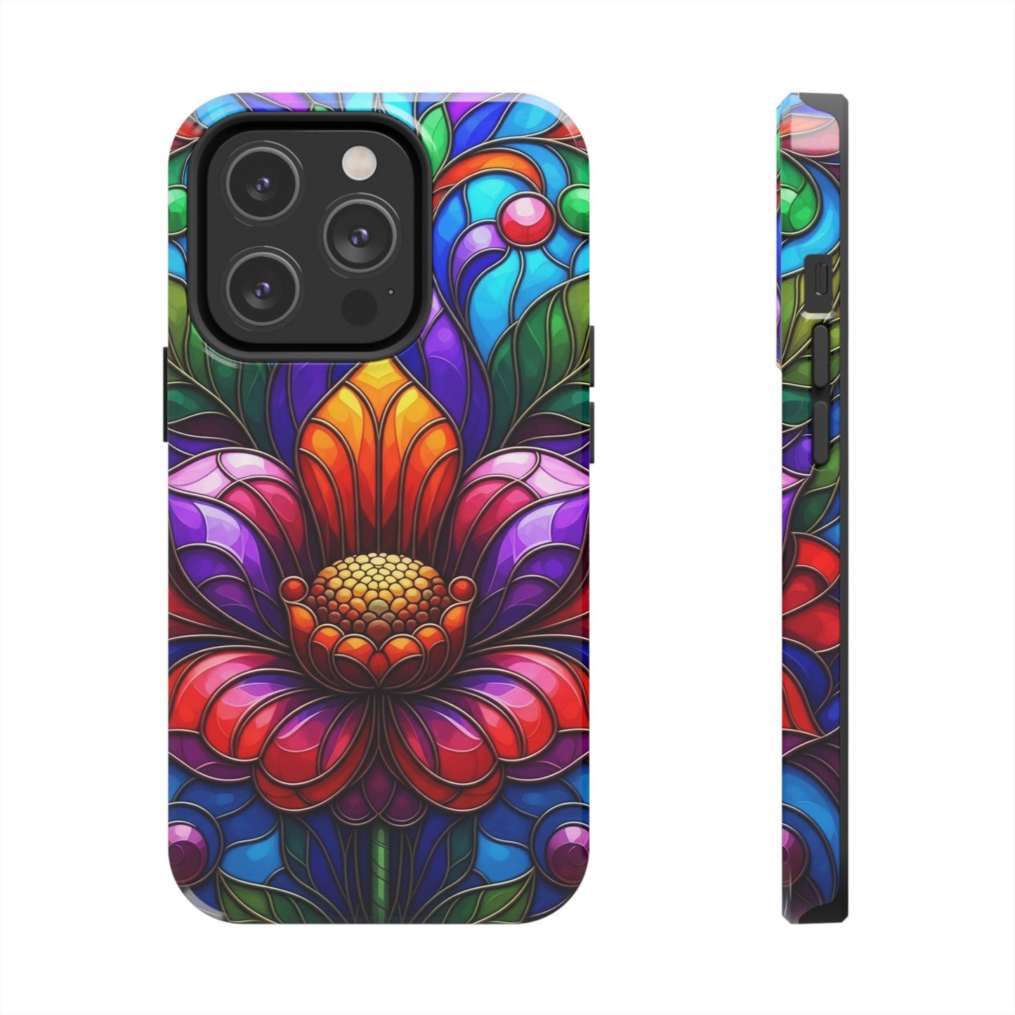 Vibrant Floral Tough Phone Cases, Durable Phone Cover, Gift for Flower Lovers, Artistic Accessories, Unique Phone Protection