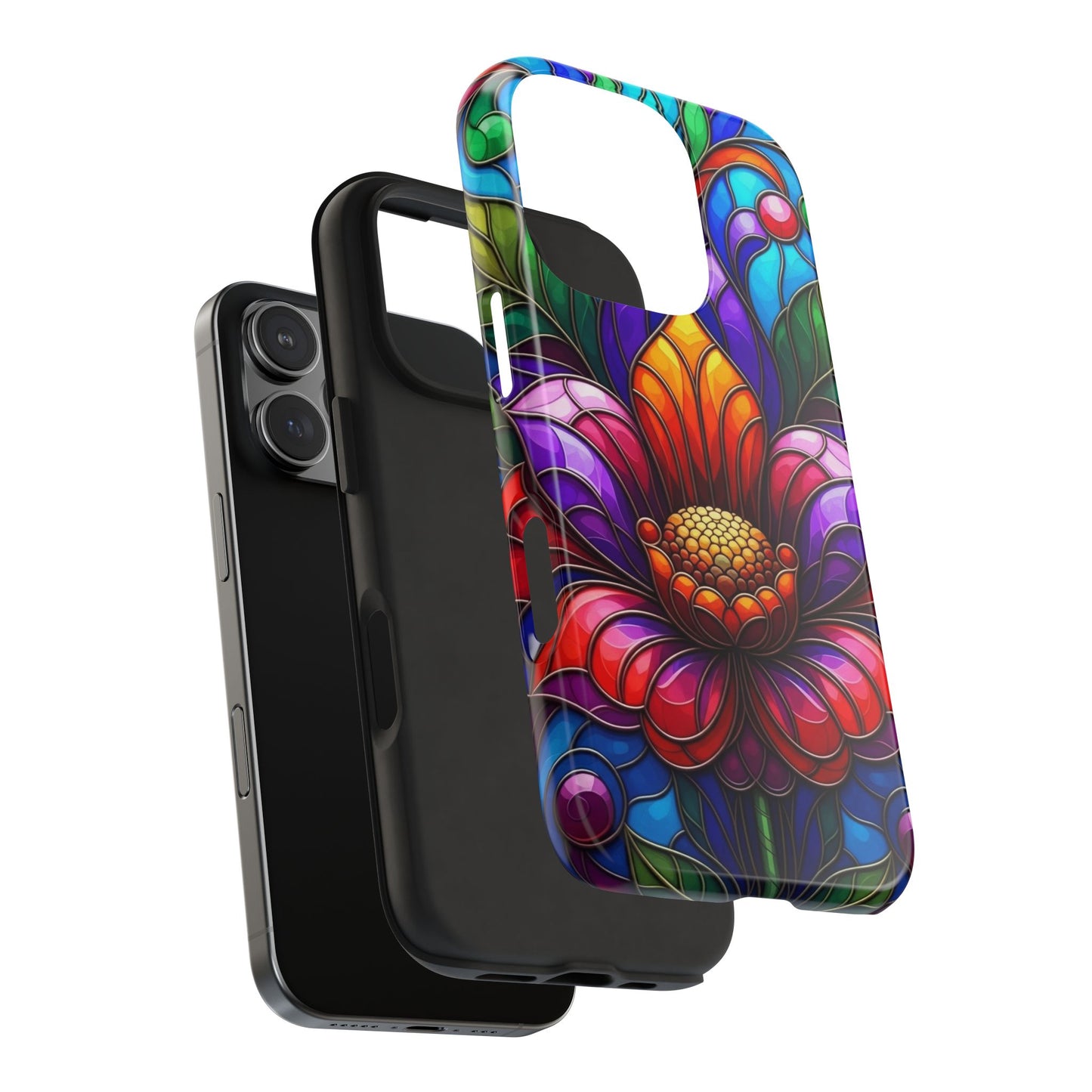 Vibrant Floral Tough Phone Cases, Durable Phone Cover, Gift for Flower Lovers, Artistic Accessories, Unique Phone Protection