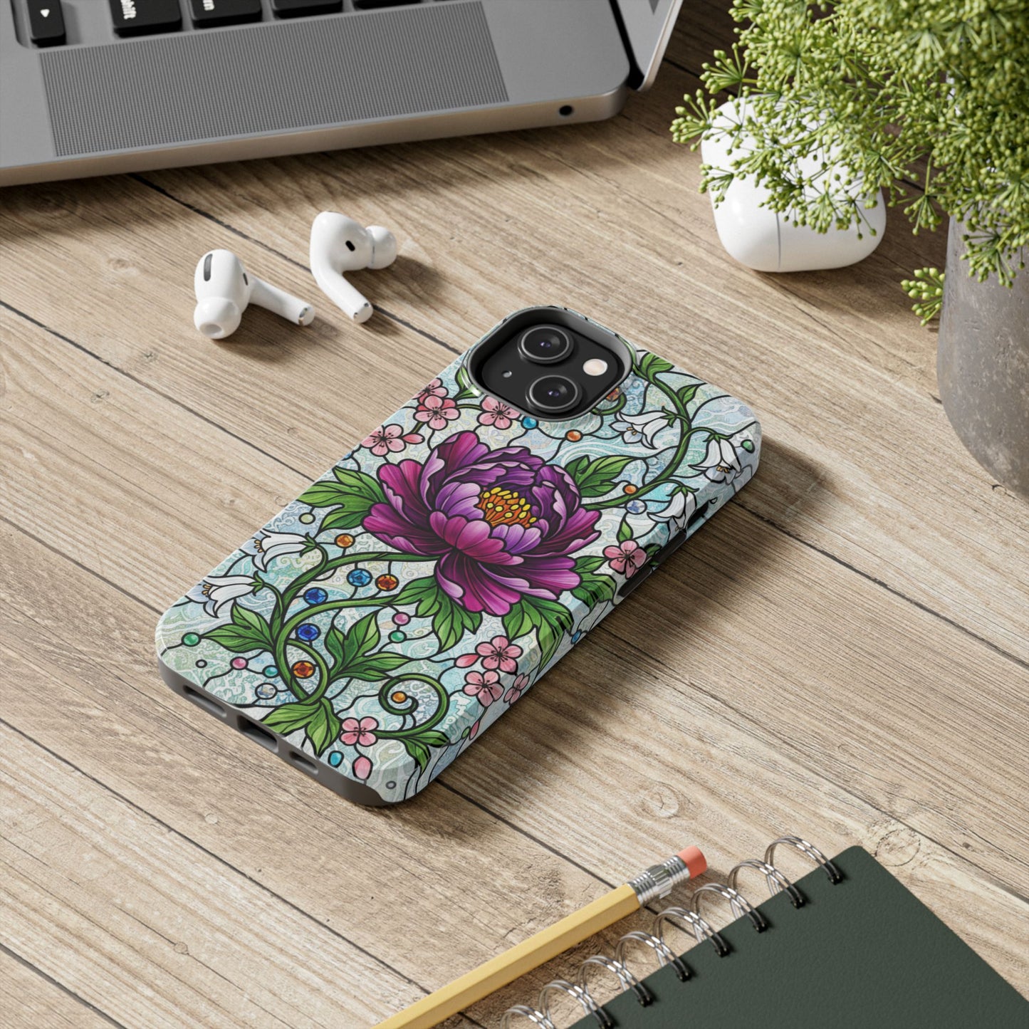 Floral Tough Phone Case | Stylish & Durable | Perfect Gift for Nature Lovers | Unique Floral Design | Plant Lover's Accessory