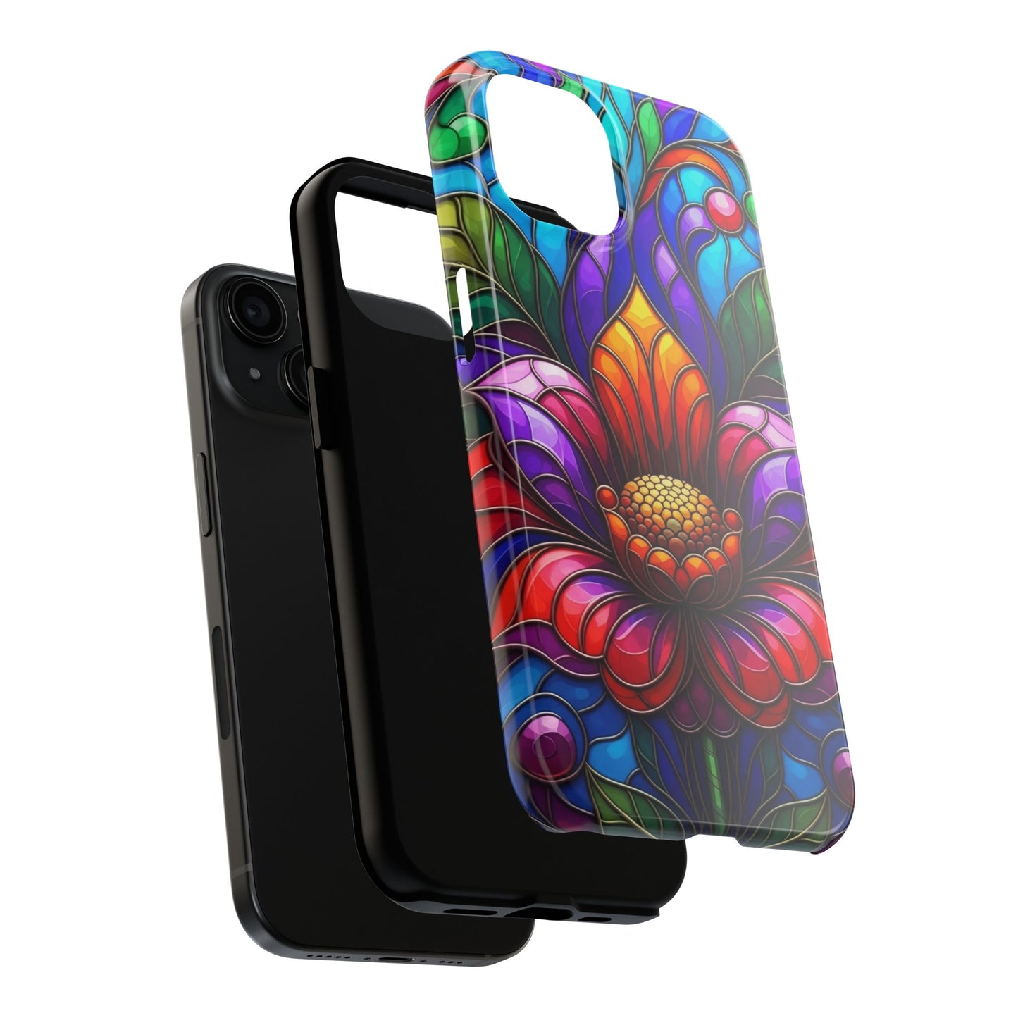 Vibrant Floral Tough Phone Cases, Durable Phone Cover, Gift for Flower Lovers, Artistic Accessories, Unique Phone Protection