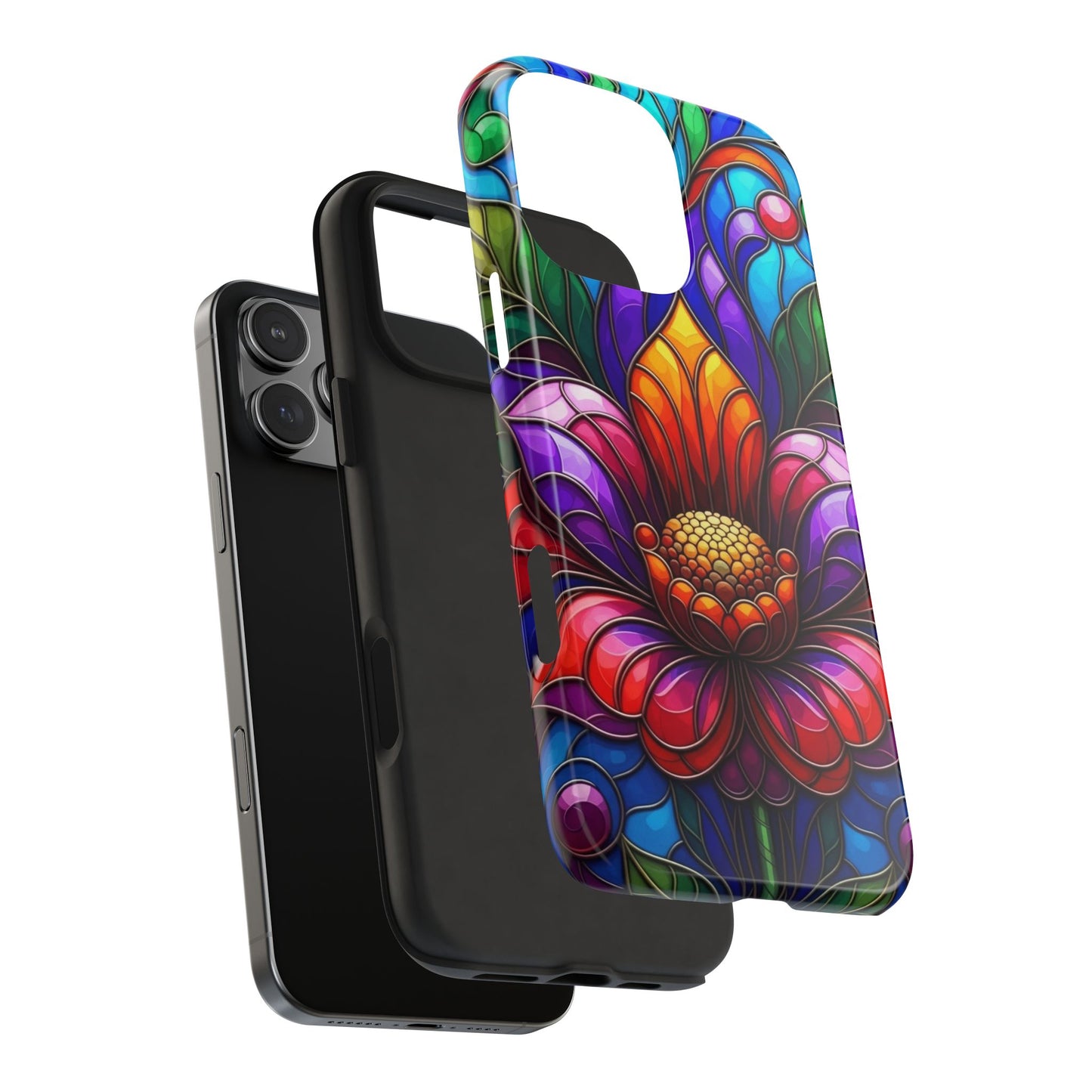 Vibrant Floral Tough Phone Cases, Durable Phone Cover, Gift for Flower Lovers, Artistic Accessories, Unique Phone Protection