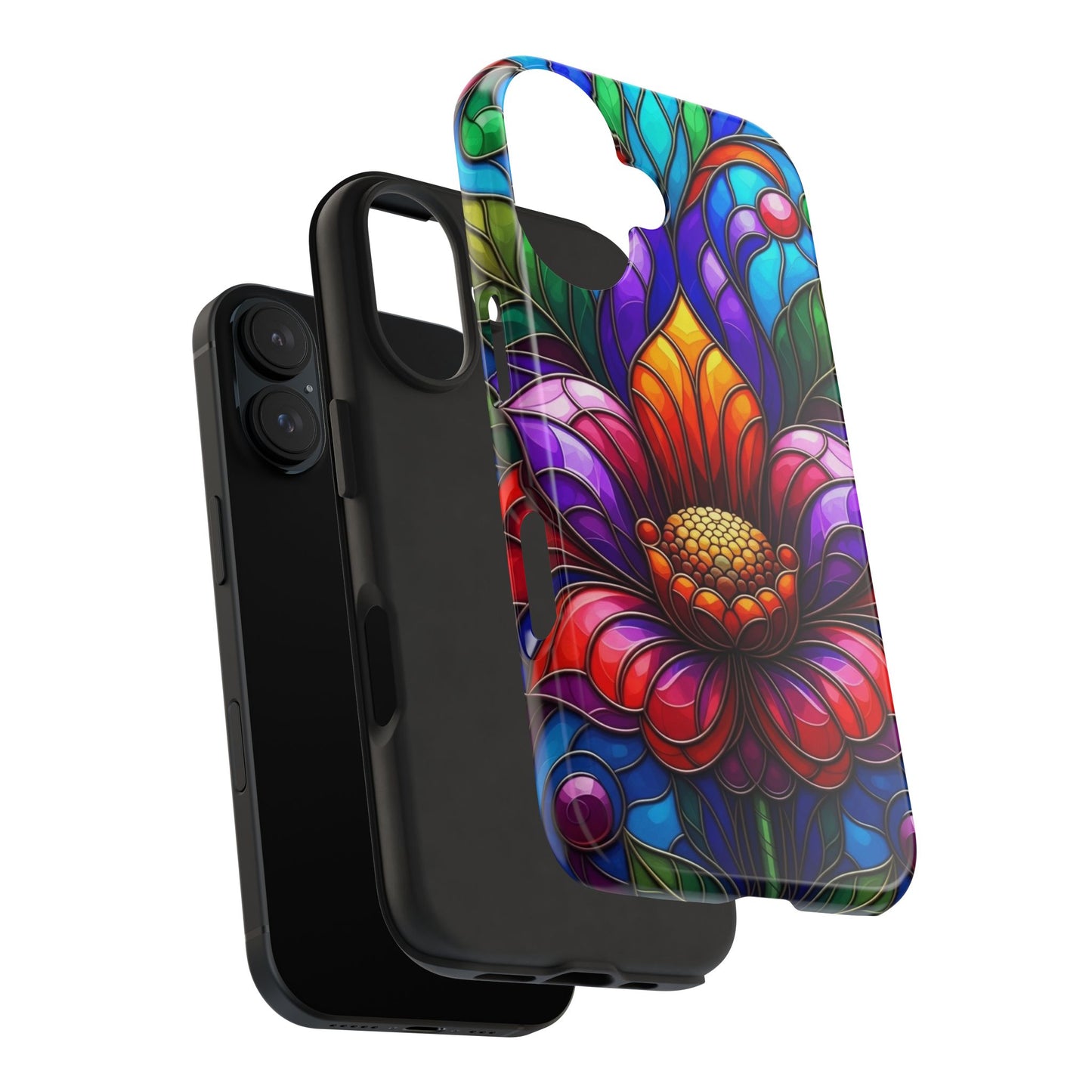 Vibrant Floral Tough Phone Cases, Durable Phone Cover, Gift for Flower Lovers, Artistic Accessories, Unique Phone Protection
