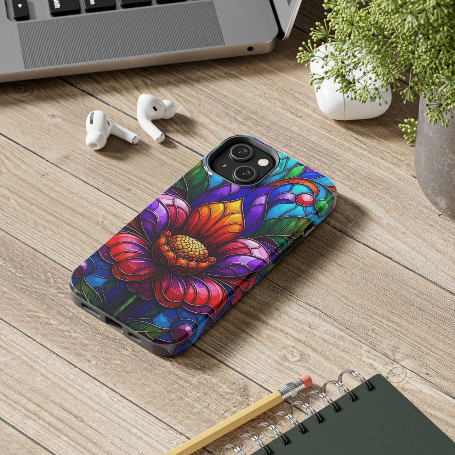 Vibrant Floral Tough Phone Cases, Durable Phone Cover, Gift for Flower Lovers, Artistic Accessories, Unique Phone Protection