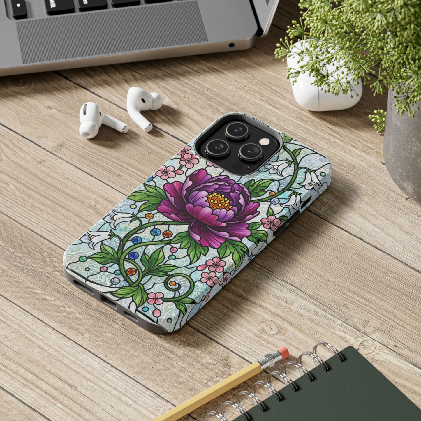 Floral Tough Phone Case | Stylish & Durable | Perfect Gift for Nature Lovers | Unique Floral Design | Plant Lover's Accessory