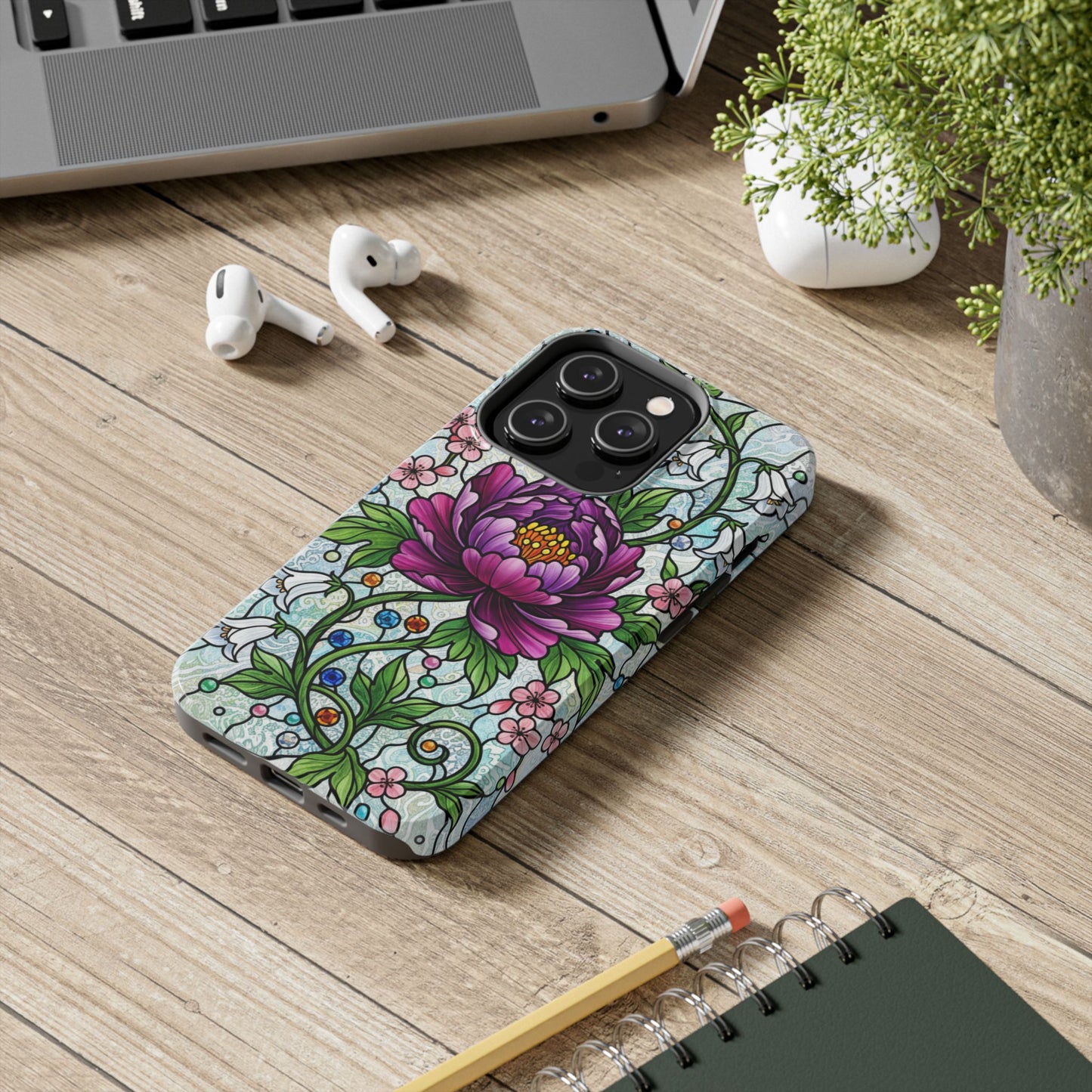 Floral Tough Phone Case | Stylish & Durable | Perfect Gift for Nature Lovers | Unique Floral Design | Plant Lover's Accessory